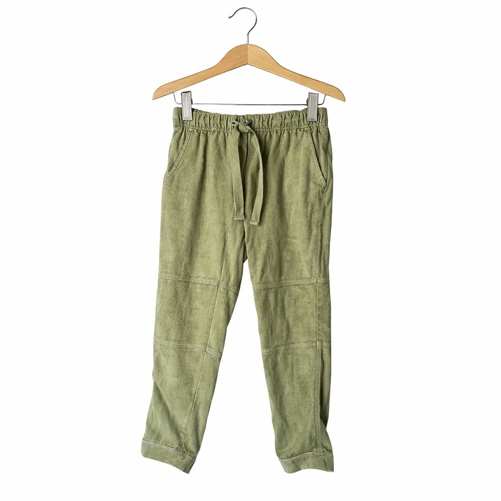GAP Kids Boys Olive Jogger Pants XS Pull On Drawstring Utility Casual